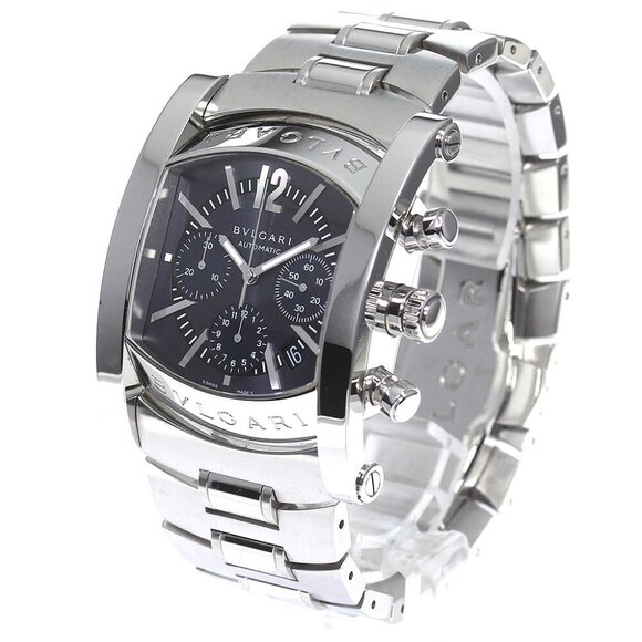 BVLGARI Assioma AA48SCH Chronograph Date Navy Dial Automatic Men's Watch_770570 - Picture 2 of 6